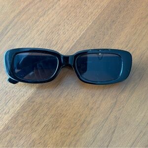 Vintage Black Rectangle Sunglasses